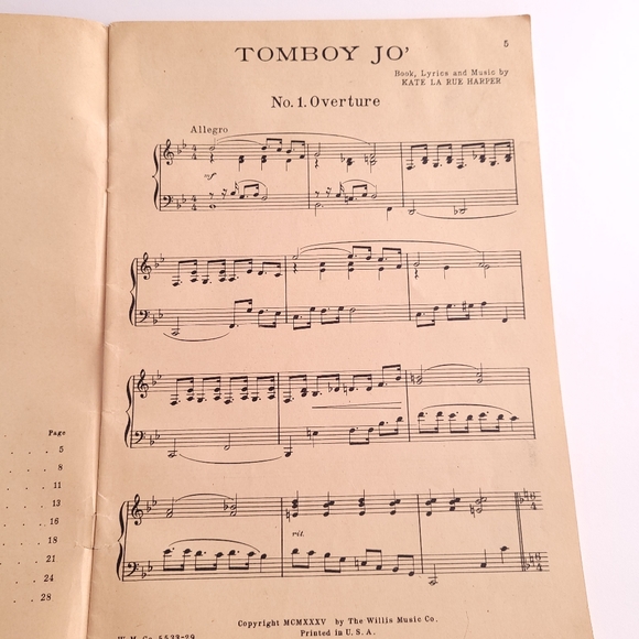 Tomboy Jo / Junvenile Operetta in One Act / 1935 / Vintage - Picture 7 of 11